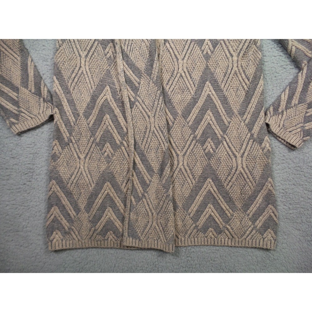 Soft Surroundings Sweater Womens Size Medium Beige Gray Open Front Cardigan NWT - Picture 2 of 15